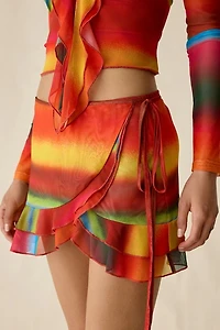 I.AM.GIA. Marishka Ruffle Mesh Wrap Mini Skirt