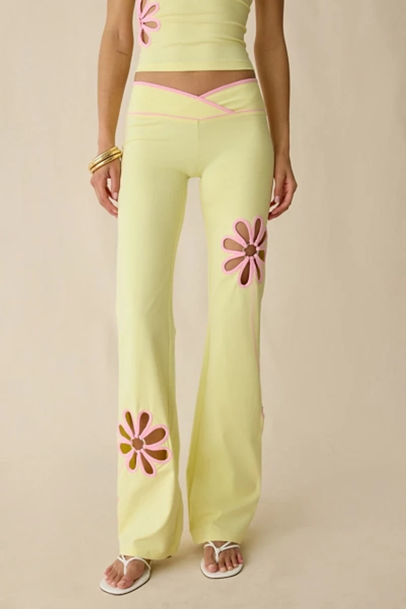 I.AM.GIA. Daisy Cutout Low-Rise Flare Pant