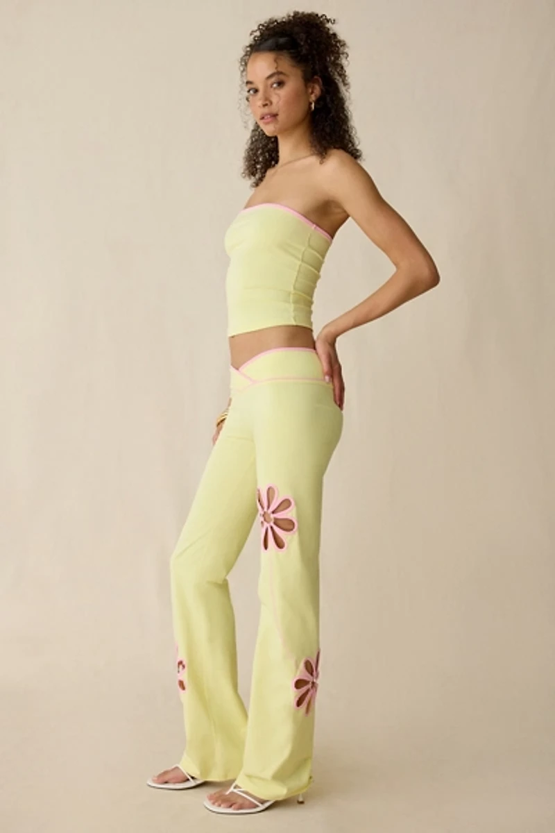 I.AM.GIA. Daisy Cutout Low-Rise Flare Pant