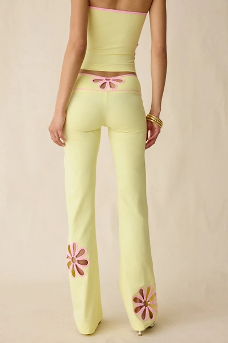 I.AM.GIA. Daisy Cutout Low-Rise Flare Pant