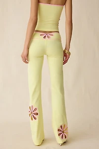 I.AM.GIA. Daisy Cutout Low-Rise Flare Pant