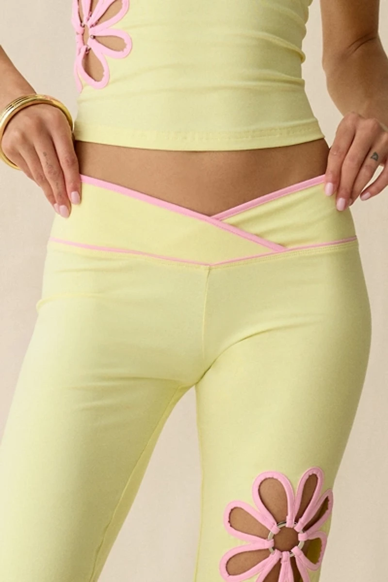 I.AM.GIA. Daisy Cutout Low-Rise Flare Pant