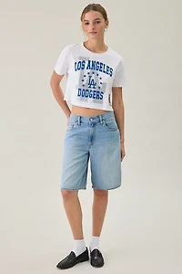 Mitchell & Ness MLB Team Graphic Boxy Cropped Tee