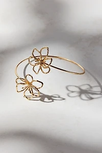 Bloom Flower Metal Wire Arm Cuff