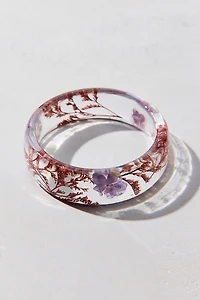 Bloom Flower Chunky Acrylic Bangle Bracelet