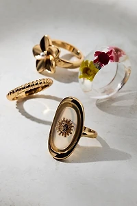 Bloom Flower Eclectic Ring Set
