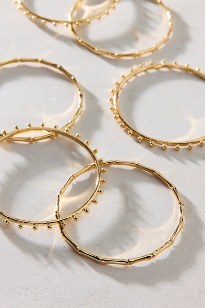 Saturn Return Gold Metal Bangle Bracelets Set