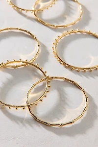 Saturn Return Gold Metal Bangle Bracelets Set