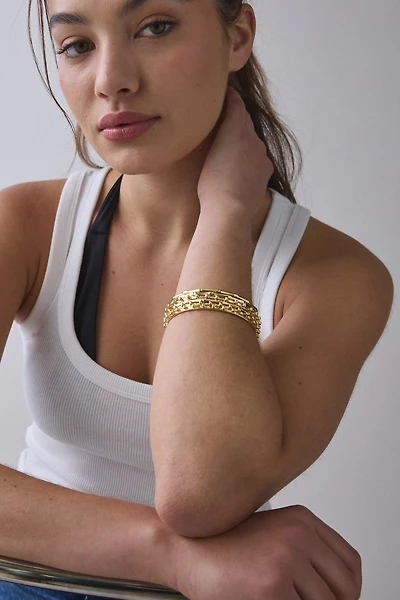 Saturn Return Gold Metal Bangle Bracelets Set