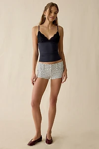 UO Date Night Lace Trim Cropped Cami