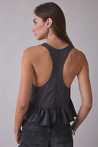 Kimchi Blue Lillie Sheer Lace Ruffle Tank Top
