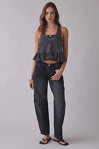 Kimchi Blue Lillie Sheer Lace Ruffle Tank Top