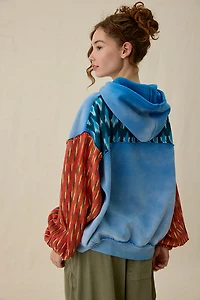 BDG Bayside Graphic Patchwork Oversized Hoodie Sweatshirt