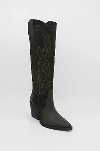 Stivali Getty Western Knee-High Tall Suede Leather Boots