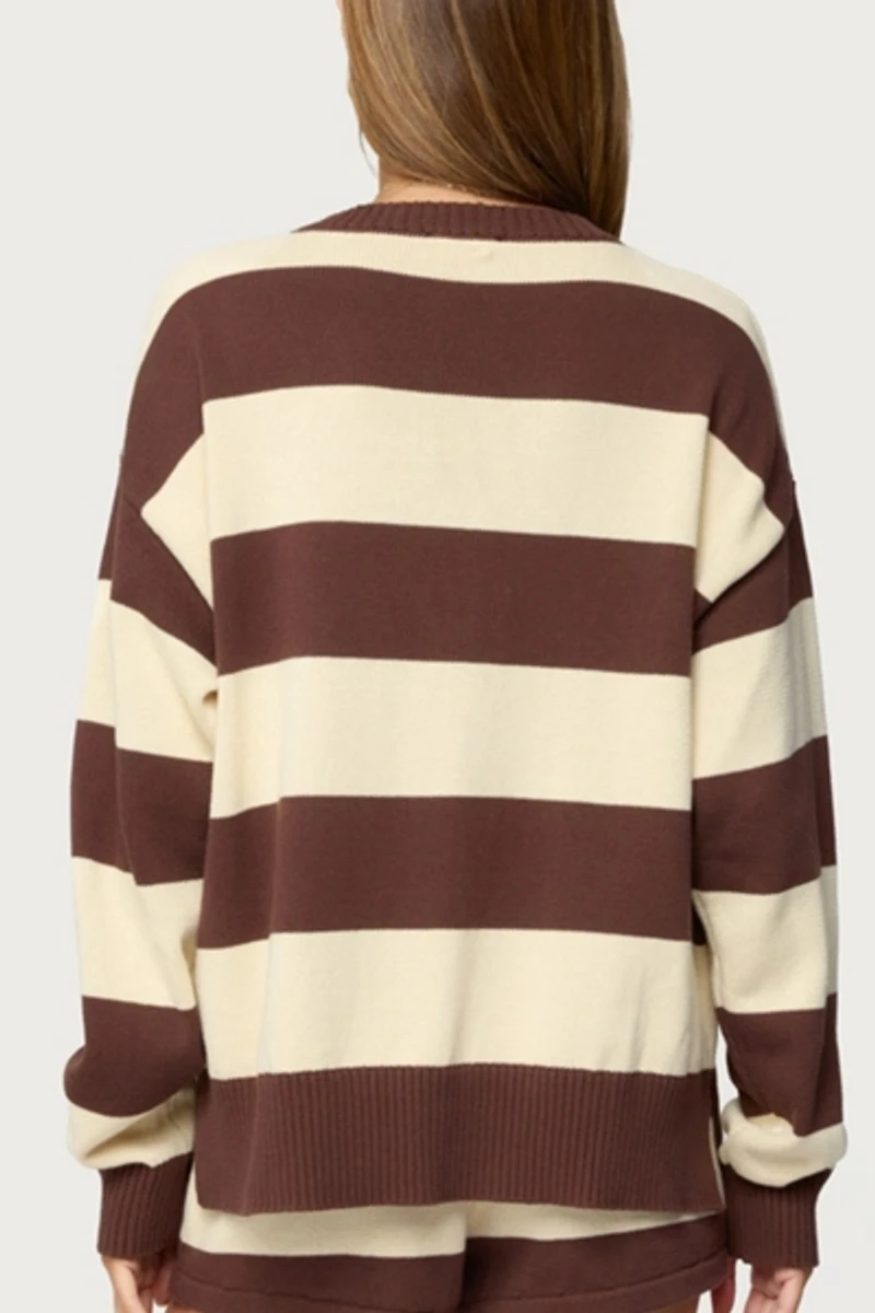 Edikted Riley Oversized Striped Sweater