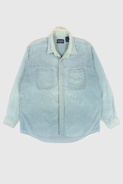 Vintage Land's End Distressed Corduroy Button-Down Shirt