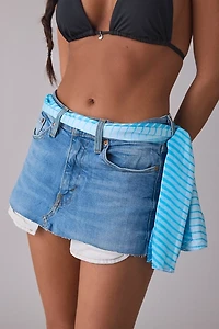 ReMADE By UO Levi’s® Scarf Waist Denim Mini Skirt