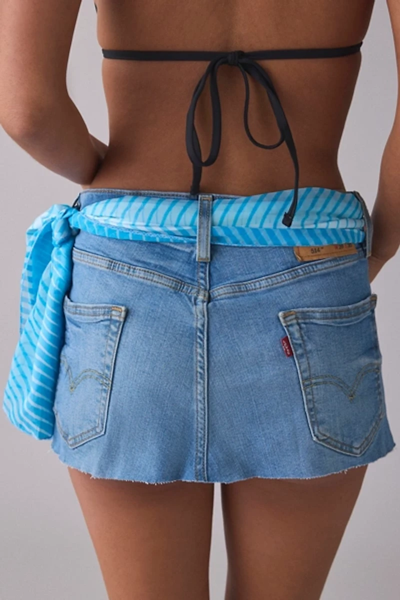 ReMADE By UO Levi’s® Scarf Waist Denim Mini Skirt