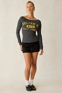 ReMADE By UO Low-Rise Suede Mini Skirt