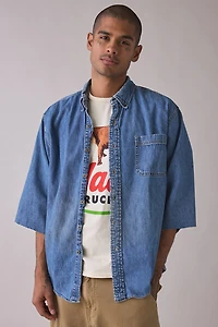 ReMADE By UO 3/4 Sleeve Denim Shirt