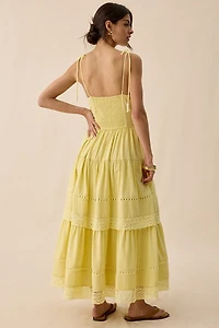 En Saison Shellie Lace Trim Corset Maxi Dress