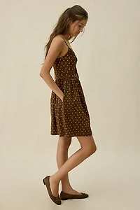 En Saison Stella Belted Polka Dot Mini Dress