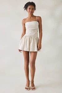 En Saison Elise Polka Dot Drop Waist Mini Dress