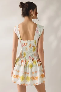 Jacquie The Label Lauryn Drop Waist Corset Mini Dress
