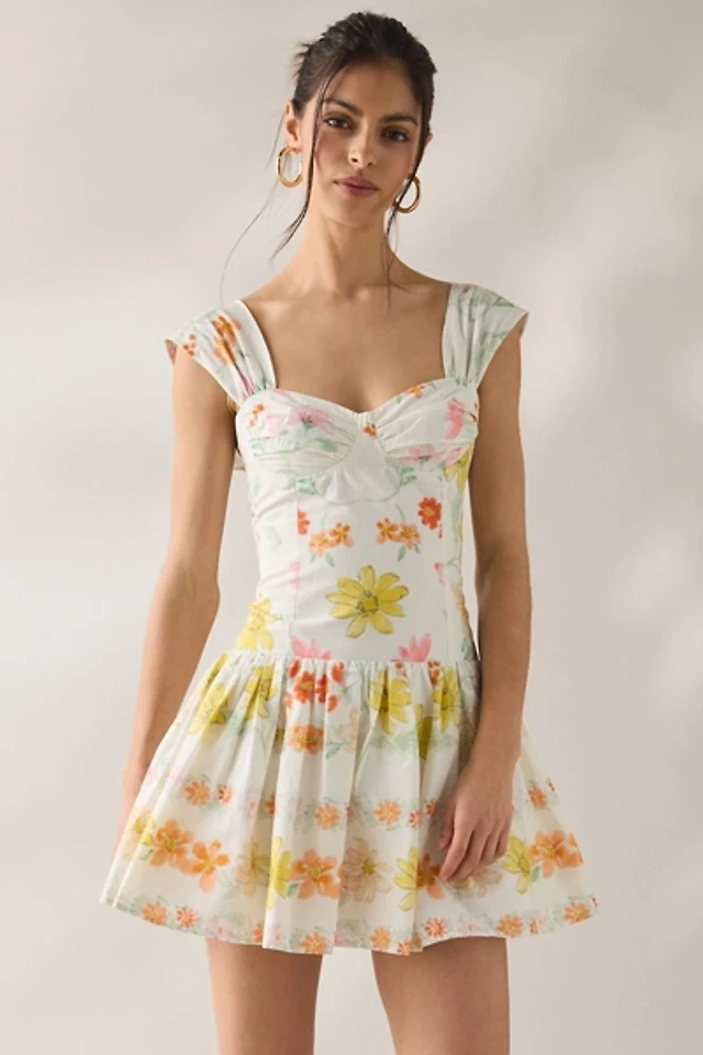 Jacquie The Label Lauryn Drop Waist Corset Mini Dress