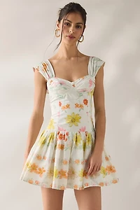 Jacquie The Label Lauryn Drop Waist Corset Mini Dress