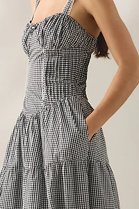 Jacquie The Label Emmie Gingham Milkmaid Maxi Dress