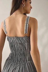 Jacquie The Label Emmie Gingham Milkmaid Maxi Dress