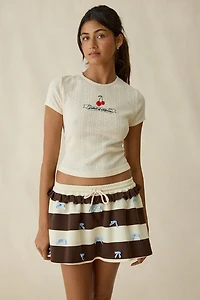 Jacquie The Label Bianca Bow Detail Mini Skort