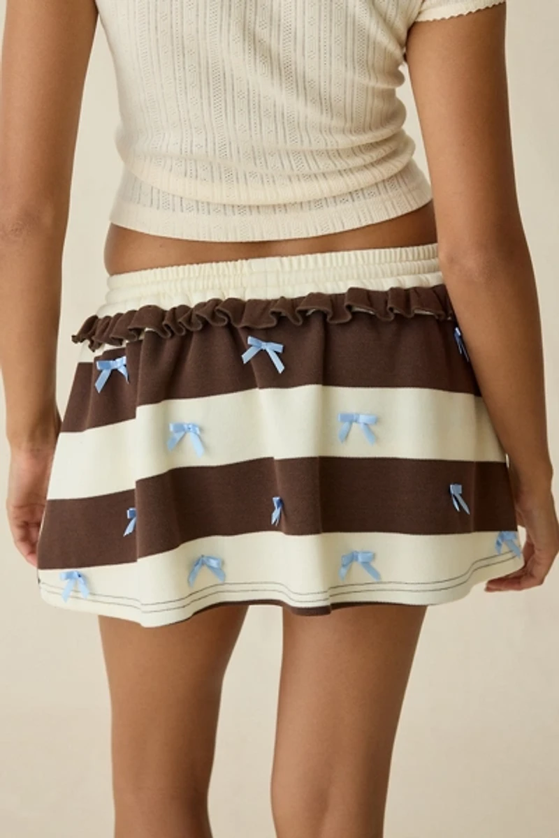 Jacquie The Label Bianca Bow Detail Mini Skort