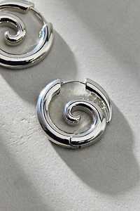 In A Dream Swirl Front/Back Hoop Earring