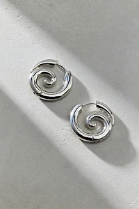 In A Dream Swirl Front/Back Hoop Earring