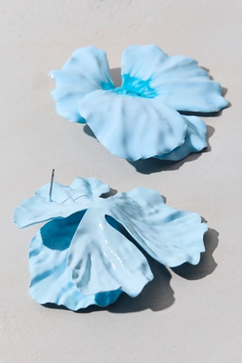 Bloom Floral Enameled Statement Earring