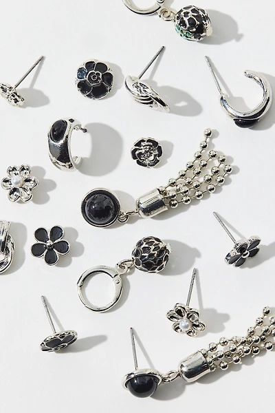 Bloom Flower Enameled Multi Earring Set