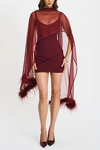 Miss Circle Tori Scarf Pleated Mini Dress