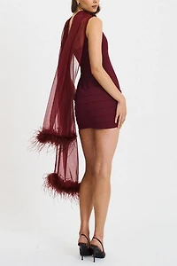 Miss Circle Tori Scarf Pleated Mini Dress