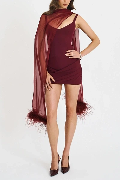 Miss Circle Tori Scarf Pleated Mini Dress