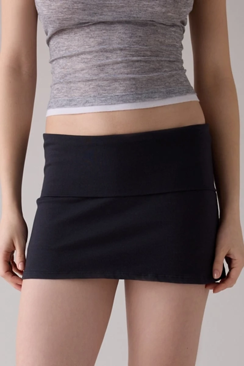 Out From Under Bec Foldover Low-Rise Mini Skort