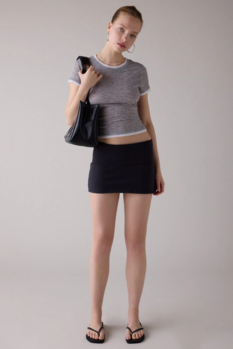 Out From Under Bec Foldover Low-Rise Mini Skort