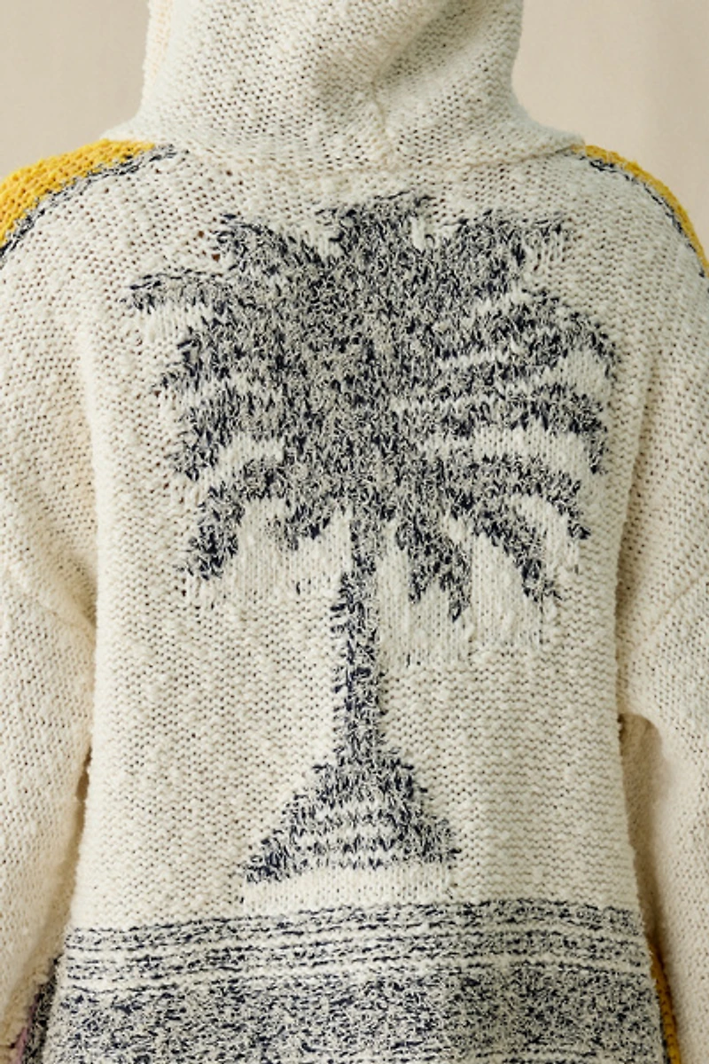 BDG Go Coastal Oversized Open-Front Hoodie Cardigan