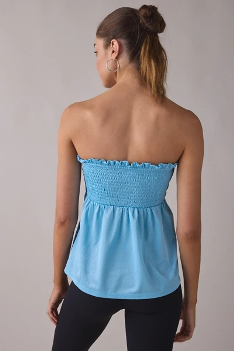 BDG Offsides Smocked Babydoll Jersey Tube Top