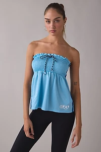 BDG Offsides Smocked Babydoll Jersey Tube Top