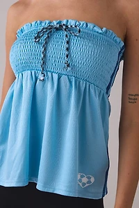 BDG Offsides Smocked Babydoll Jersey Tube Top
