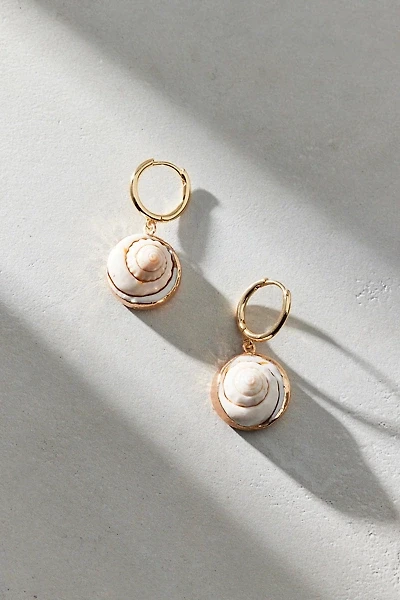 Dipped Shell Mini Hoop Earring