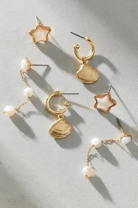 Pearls & Stars Earring Set