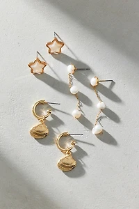 Pearls & Stars Earring Set